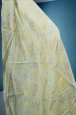 Unstitched Salwar Suit with Floral Embroidery & Crochet Lace Yoke - Image 3