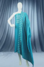 Chikankari Embroidered Unstitched Salwar Suit with Bandhani-Print Dupatta