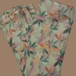 Multi Floral Print Cotton Schiffli Fabric