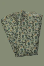 Multi Floral Print Cotton Schiffli Fabric - Image 2