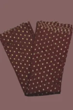 cotton Fabric with Golden Booti Print & Sequin Stripes - Image 2