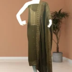 Embroidered Salwar Suit with Elegant Sheer Dupatta