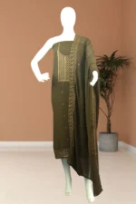 Embroidered Salwar Suit with Elegant Sheer Dupatta